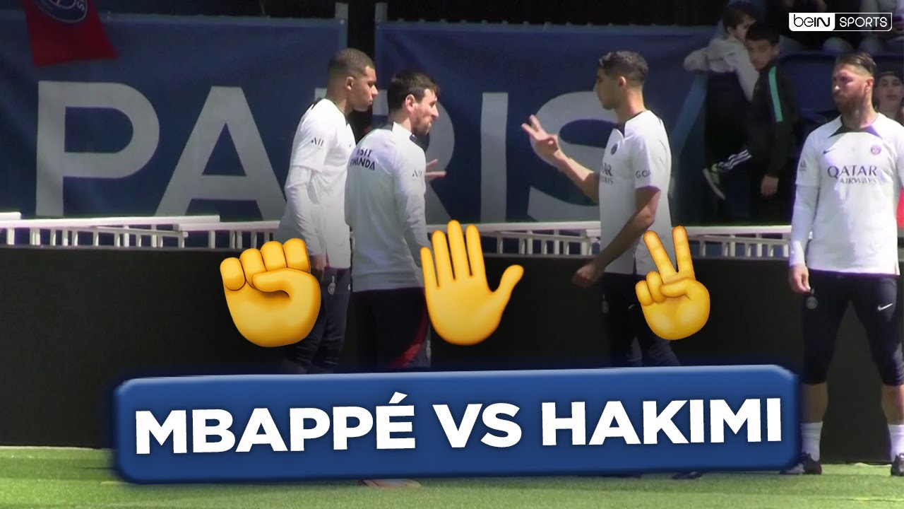 🤣 kylian mbappÉ et achraf hakimi s’affrontent… au pierre feuille ciseaux !