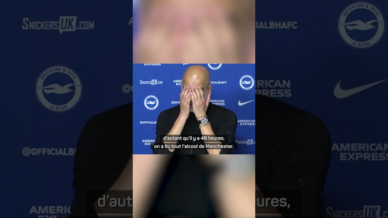 🤣 la conférence de presse hilarante de guardiola ! #shorts