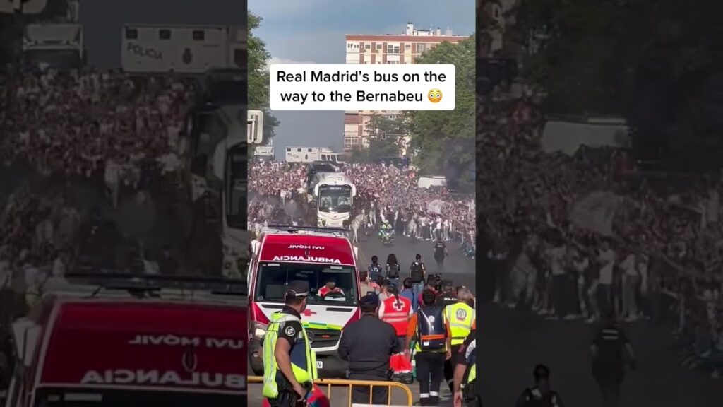 l’entrée du real madrid dans le stade était sauvage 😯 (via markogden /tw) #shorts