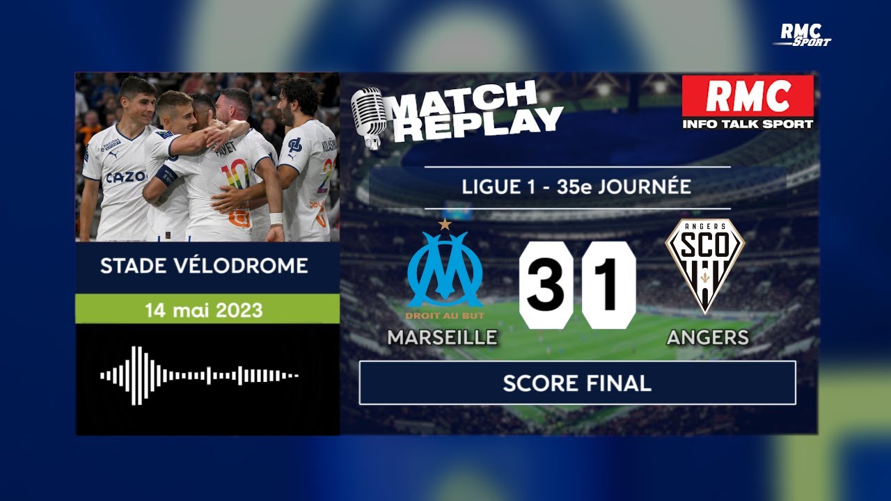 om 3 1 angers : marseille renverse le sco, le goalreplay rmc