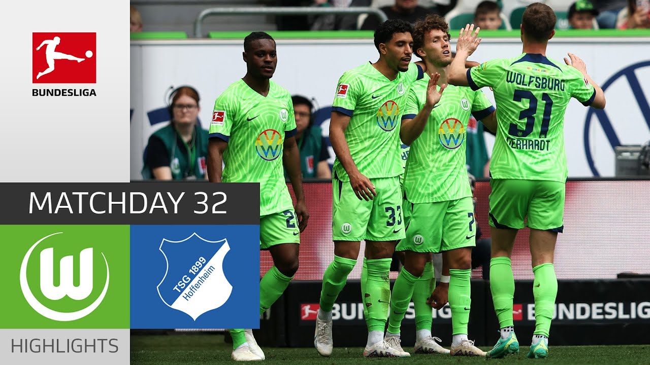 vfl wolfsbourg – tsg hoffenheim 2 1 | faits saillants | 32e journée – bundesliga 2022/23