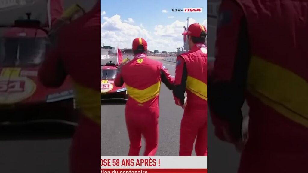 🇮🇹🏁 58 ans après, ferrari remporte les 24 heures du mans ! #shorts #ferrari #24hdumans