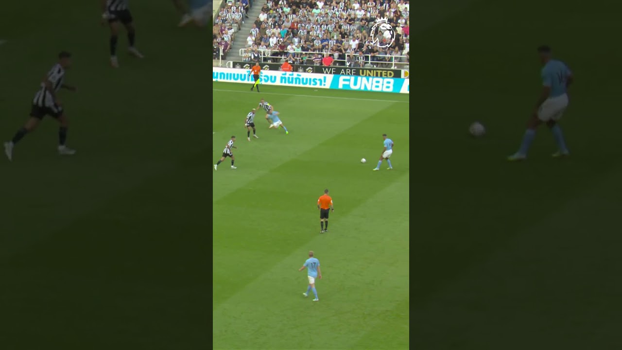 haaland réagit à la passe de de bruyne et au but de silva