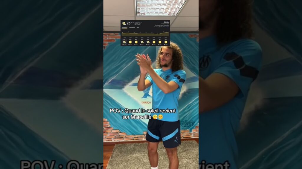 la pluie ça va 2 minutes, on en a marre ! 🤣 #shortfootball #om #soccer #marseille #guendouzi #sun