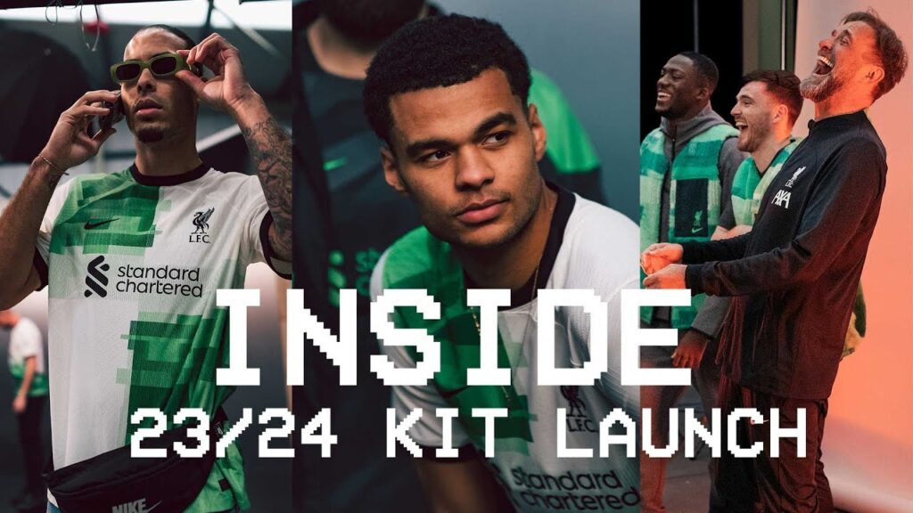 lancement du kit inside away: nouveau look avec le maillot 23/24 des stars de liverpool!