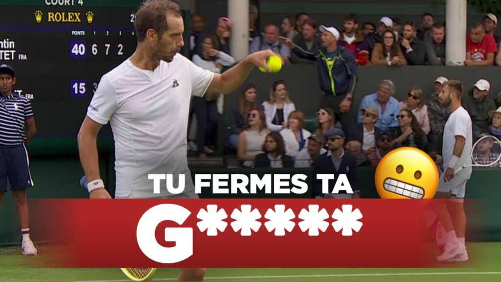 😱 gasquet disjoncte et insulte le coach de moutet