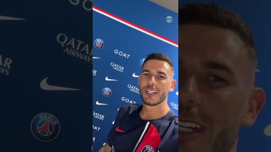 🔴🔵 les premiers mots de lucas hernández avec le psg ! #shorts