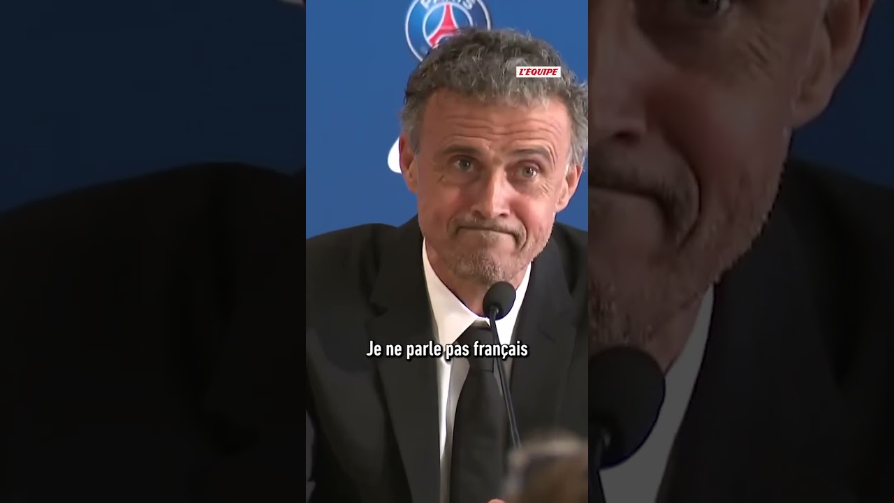 les premiers mots de luis enrique au psg #psg #football #shorts