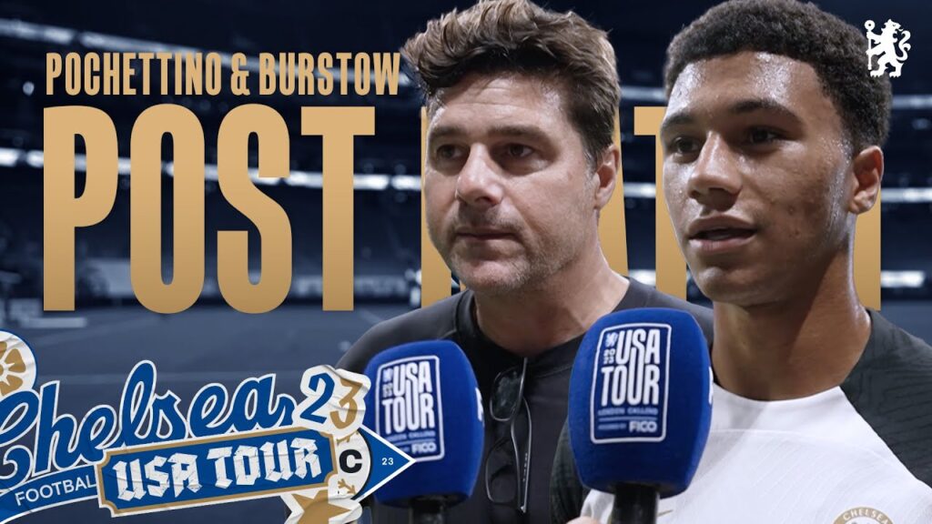 pochettino & burstow react post match to chelsea’s 1 1 draw against newcastle | usa tour 2023