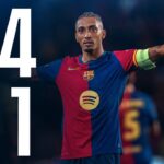 ecris un titre de vidéo en français à partir de celui ci : résumé | fc barcelona 4 vs 1 bayern munich | uefa champions league 2024/25