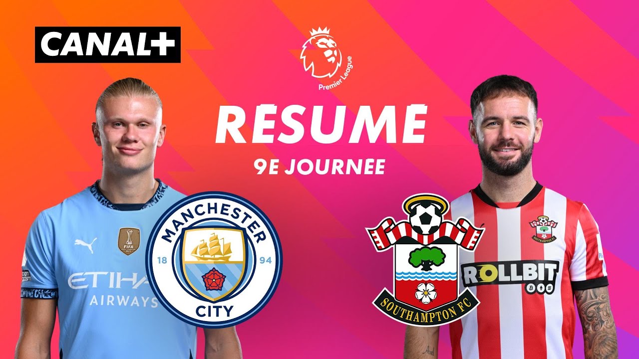 ecris un titre de vidéo en français à partir de celui ci : le résumé de man city / southampton – premier league 2024 25 (j9)