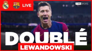 ecris un titre de vidéo en français à partir de celui ci : clasico : lewandowski s’offre un doublé en deux minutes !