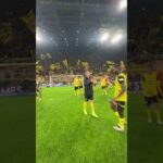 🔥 les joueurs du borussia dortmund rendent hommage au mur jaune !