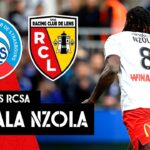 m’bala nzola frappe fort dès le début du match !