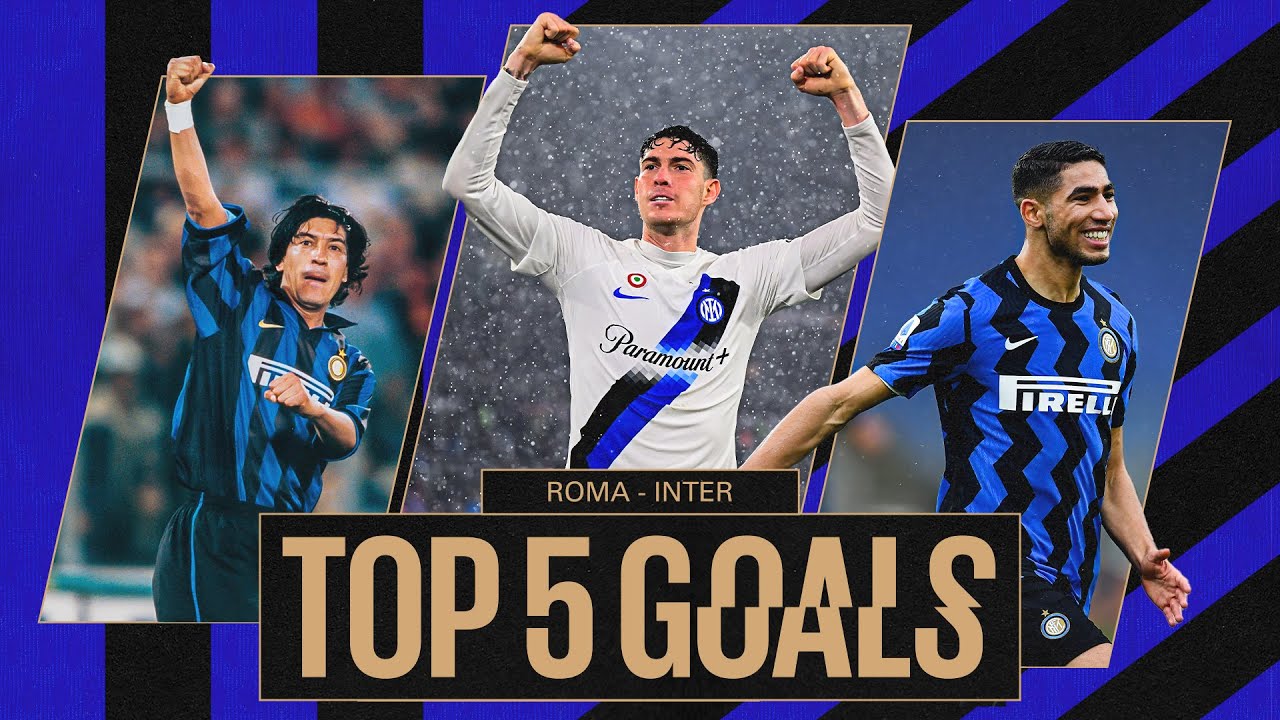 stankovic, hakimi et… 🤯🖤💙 | histoire de l’inter : top 5 buts contre la roma ⚽