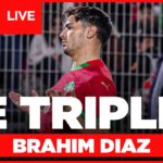 incroyable ! brahim diaz morgan un triplé Époustouflant en 45 minutes avec le maroc !