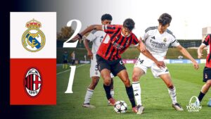 real madrid s’impose 2 1 contre l’ac milan | résumé de la youth league u20