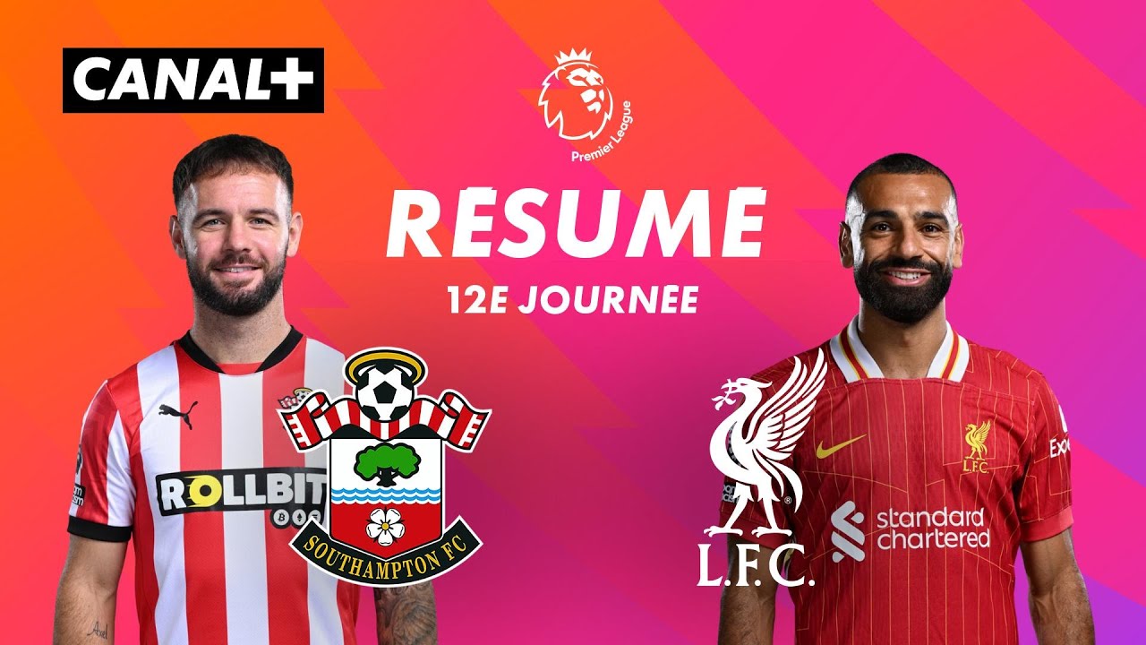 résumé du match southampton vs liverpool – premier league 2024 25 (j12)