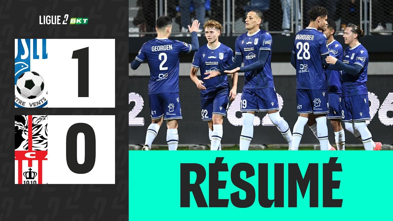 résumé : dunkerque s’impose face à ajaccio lors de la 14ème journée de ligue 2 bkt 24/25