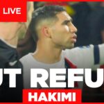 live – le but controversé d’hakimi annulé pour hors jeu !