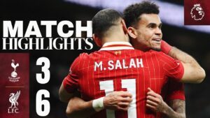 moments forts : tottenham 3 6 liverpool | salah et diaz brillent pour offrir la première place à noël aux reds