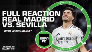 rÉaction complete : le real madrid gagne contre séville 👀 qui est favori pour remporter la liga ? 🏆 |