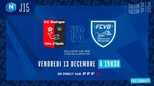 résumé du match j15 : us boulogne co vs fc villefranche b (0 0) – national fff 2024 2025