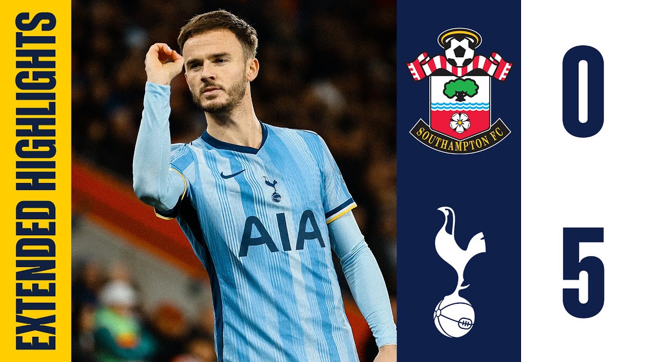 southampton 0 5 tottenham hotspur | résumé Étendu des meilleurs moments de la premier league