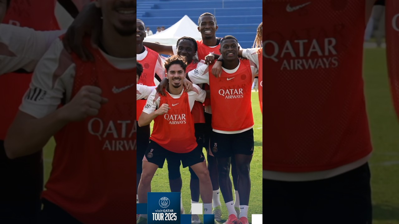 première séance d’entraînement au qatar ✅😄